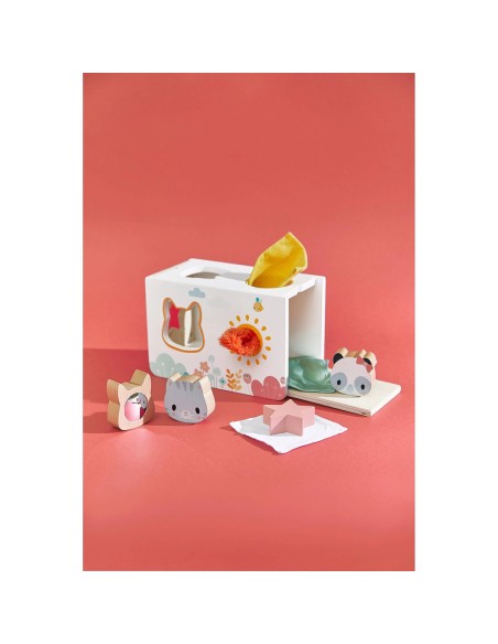 Boîte à mouchoirs sensorielle Pure : Manipulation et Encastrement - Janod