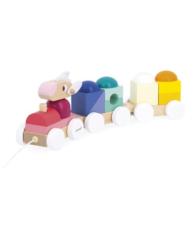 Petit Train Mouton Zigolos : Jouets à promener & à pousser - Janod