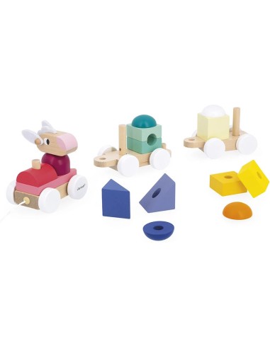 Petit Train Mouton Zigolos : Jouets à promener & à pousser - Janod