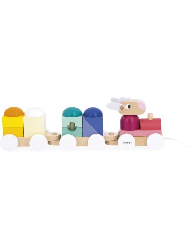 Petit Train Mouton Zigolos : Jouets à promener & à pousser - Janod