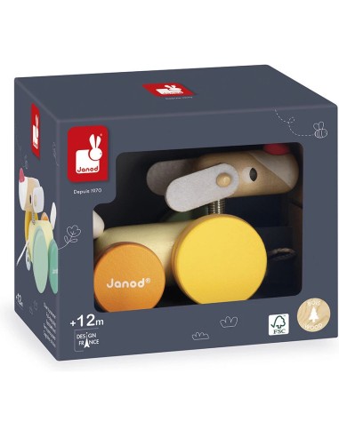 Chien à Promener Zigolos - bois - : Jouets à promener & à pousser - Janod