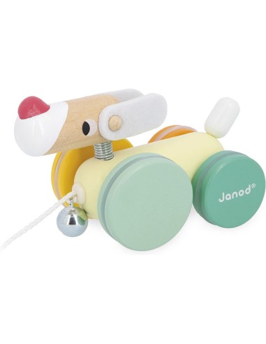 Chien à Promener Zigolos - bois - : Jouets à promener & à pousser - Janod
