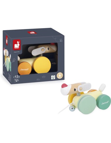 Chien à Promener Zigolos - bois - : Jouets à promener & à pousser - Janod