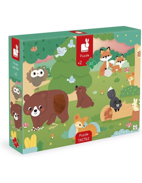 Puzzle Tactile 'La Forêt' 20 pièces : Puzzles 20 à 49 pièces - Janod