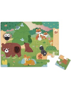 Puzzle Tactile 'La Forêt' 20 pièces : Puzzles 20 à 49 pièces - Janod 2