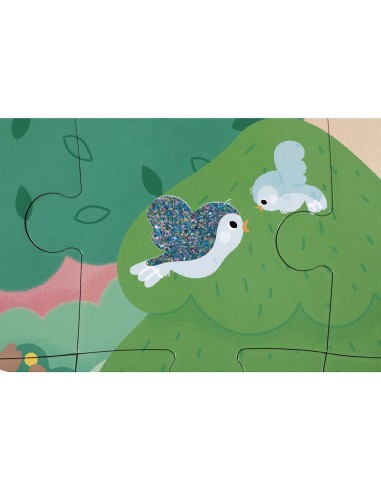 Puzzle Tactile 'La Forêt' 20 pièces : Puzzles 20 à 49 pièces - Janod