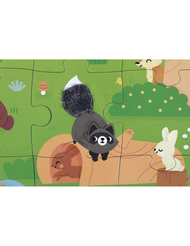 Puzzle Tactile 'La Forêt' 20 pièces : Puzzles 20 à 49 pièces - Janod
