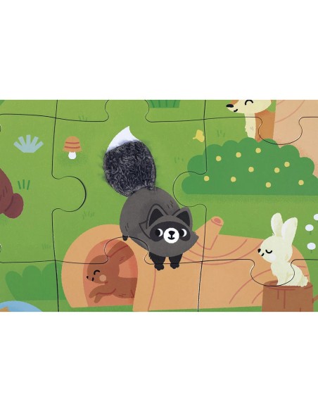Puzzle Tactile 'La Forêt' 20 pièces : Puzzles 20 à 49 pièces - Janod