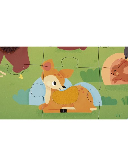 Puzzle Tactile 'La Forêt' 20 pièces : Puzzles 20 à 49 pièces - Janod