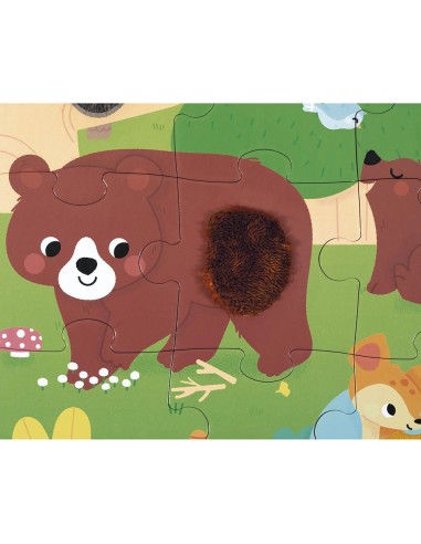 Puzzle Tactile 'La Forêt' 20 pièces : Puzzles 20 à 49 pièces - Janod