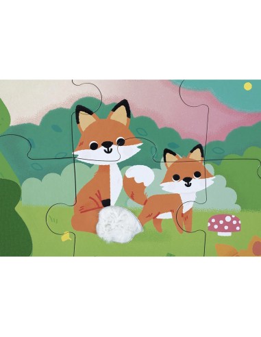 Puzzle Tactile 'La Forêt' 20 pièces : Puzzles 20 à 49 pièces - Janod