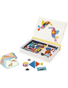 Magnéti'book Tangram, 85 magnets : Jeux éducatifs magnétiques - Janod 2
