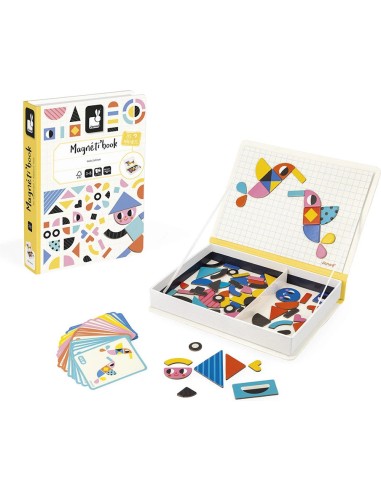 Magnéti'book Tangram, 85 magnets : Jeux éducatifs magnétiques - Janod