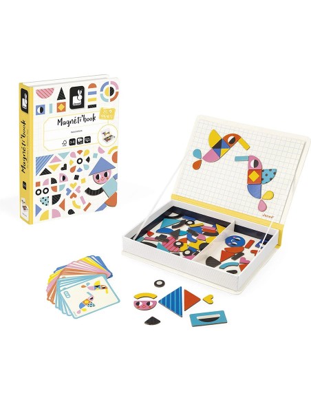 Magnéti'book Tangram, 85 magnets : Jeux éducatifs magnétiques - Janod