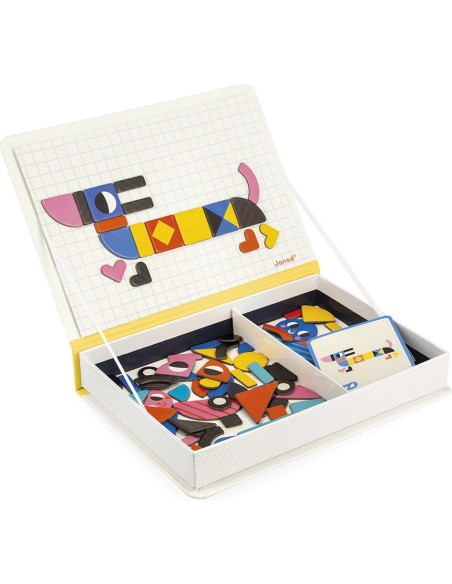 Magnéti'book Tangram, 85 magnets : Jeux éducatifs magnétiques - Janod
