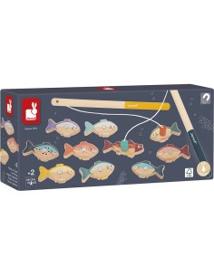 Pêche à la ligne magnétique - bois - : Sports & Activités d'extérieur - Janod