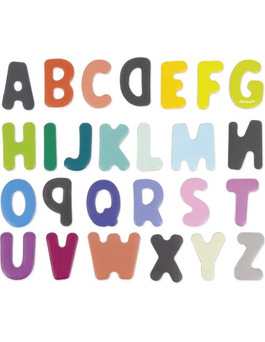52 lettres magnétiques - bois - : Tableaux, ardoises & magnets - Janod