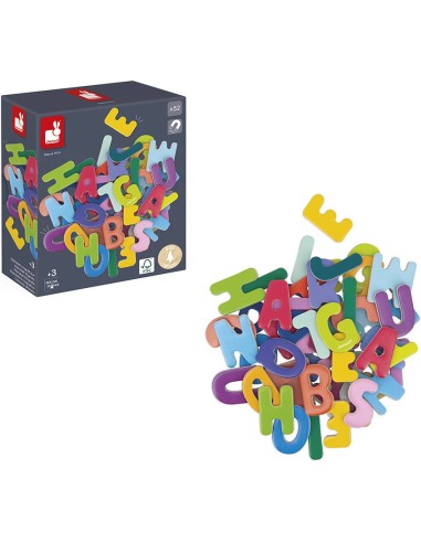 52 lettres magnétiques - bois - : Tableaux, ardoises & magnets - Janod