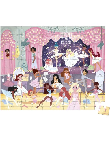 Puzzle en carton Les danseuses 100 pièces : Puzzles 50 à 149 pièces - Janod