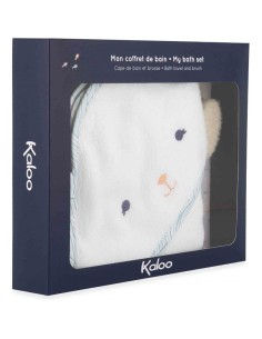 Coffret de bain pour bébé : cape de bain et brosse - Kaloo