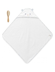 Coffret de bain pour bébé : cape de bain et brosse - Kaloo 2