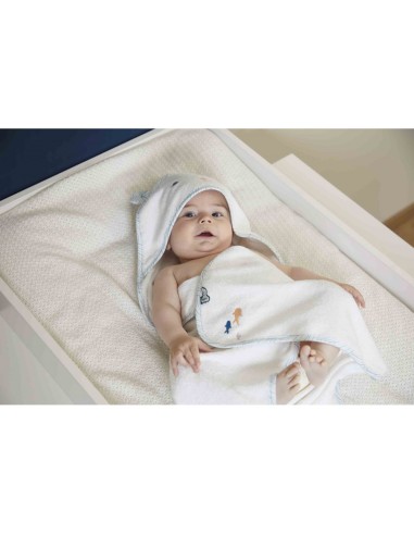 Coffret de bain pour bébé : cape de bain et brosse - Kaloo