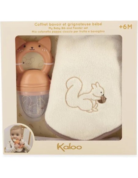 Coffret Bavoir et Grignoteuse bébé - Cadeau de naissance - Kaloo