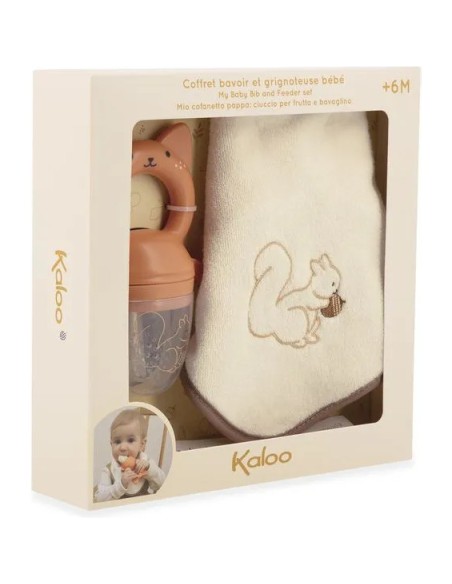 Coffret Bavoir et Grignoteuse bébé - Cadeau de naissance - Kaloo