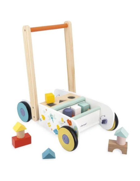 Chariot de marche Pure - Jouet d'éveil en bois - Janod