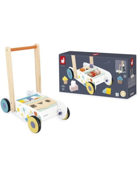 Chariot de marche Pure - Jouet d'éveil en bois - Janod