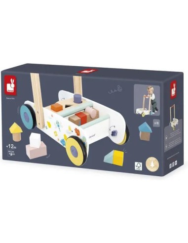 Chariot de marche Pure - Jouet d'éveil en bois - Janod