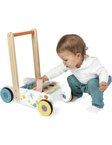 Chariot de marche Pure - Jouet d'éveil en bois - Janod