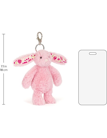 Jellycat Peluche Porte-clés Blushkin Blossom Bunny