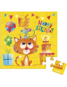 Carte Puzzle Anniversaire Chat - Janod
