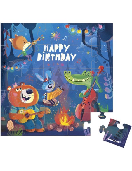 Carte Puzzle Anniversaire Foret - Janod