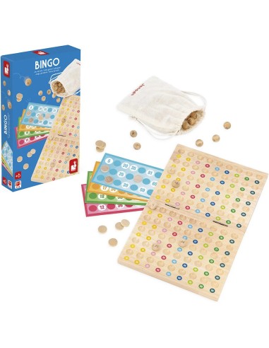 Jeu de Bingo en bois : Jeux de mémoire & d'associations - Janod