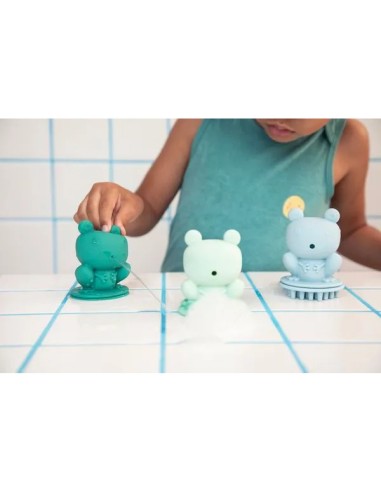 Set de 3 grenouilles de bain : masseur, cracheur et mousseur - Au bain - 3 mois + - Lilliputiens