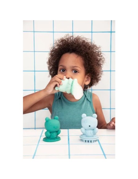 Set de 3 grenouilles de bain : masseur, cracheur et mousseur - Au bain - 3 mois + - Lilliputiens