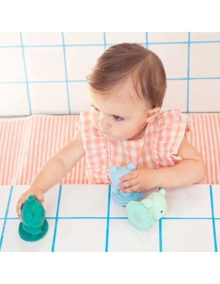 Set de 3 grenouilles de bain : masseur, cracheur et mousseur - Au bain - 3 mois + - Lilliputiens