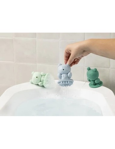 Set de 3 grenouilles de bain : masseur, cracheur et mousseur - Au bain - 3 mois + - Lilliputiens