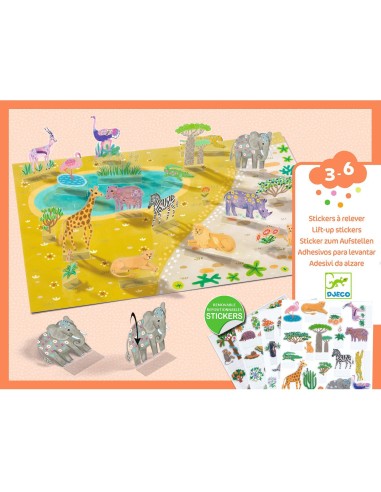 Stickers à relever - Les animaux - Djeco