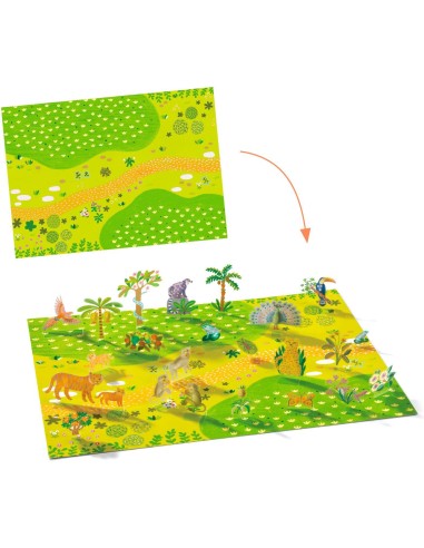 Stickers à relever - Les animaux - Djeco