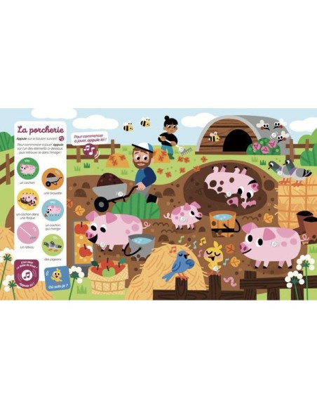 Cherche et trouve des tout-petits sonore - La ferme - Auzou
