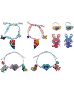 Kit Créatif - 8 Bijoux d'Amitié en Plastique Fou à Créer : Collection "Les Ateliers Bijoux" & Perles - Janod 2