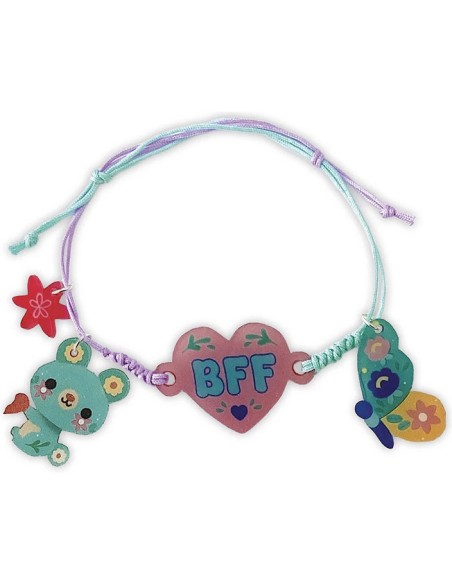 Kit Créatif - 8 Bijoux d'Amitié en Plastique Fou à Créer : Collection "Les Ateliers Bijoux" & Perles - Janod