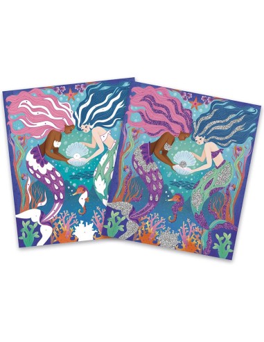 Kit Créatif - Paillettes à Coller Sirènes : Collection "Les Ateliers du Calme" - Janod
