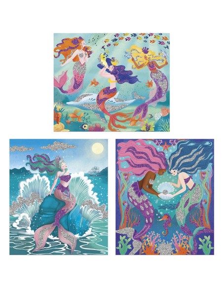 Kit Créatif - Paillettes à Coller Sirènes : Collection "Les Ateliers du Calme" - Janod