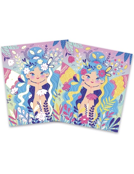 Kit Créatif - Paillettes à Coller Fées : Collection "Les Ateliers du Calme" - Janod