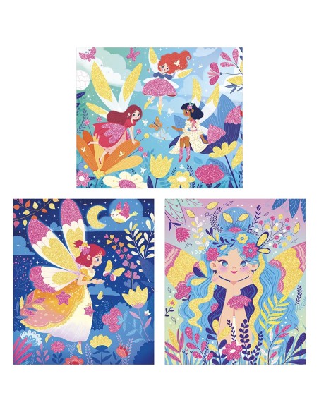 Kit Créatif - Paillettes à Coller Fées : Collection "Les Ateliers du Calme" - Janod