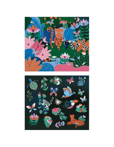 Kit Créatif - Strass La Jungle La Nuit : Collection "Les Ateliers du Calme" - Janod